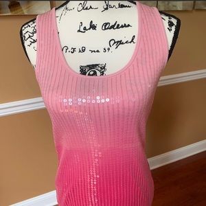 Sparkle ✨ sparkle ✨ sparkle ✨ Light and dart pink sequin tank top. Size Large